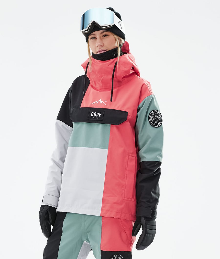 Dope Blizzard W Ski Jacket Limited Edition Patchwork Coral