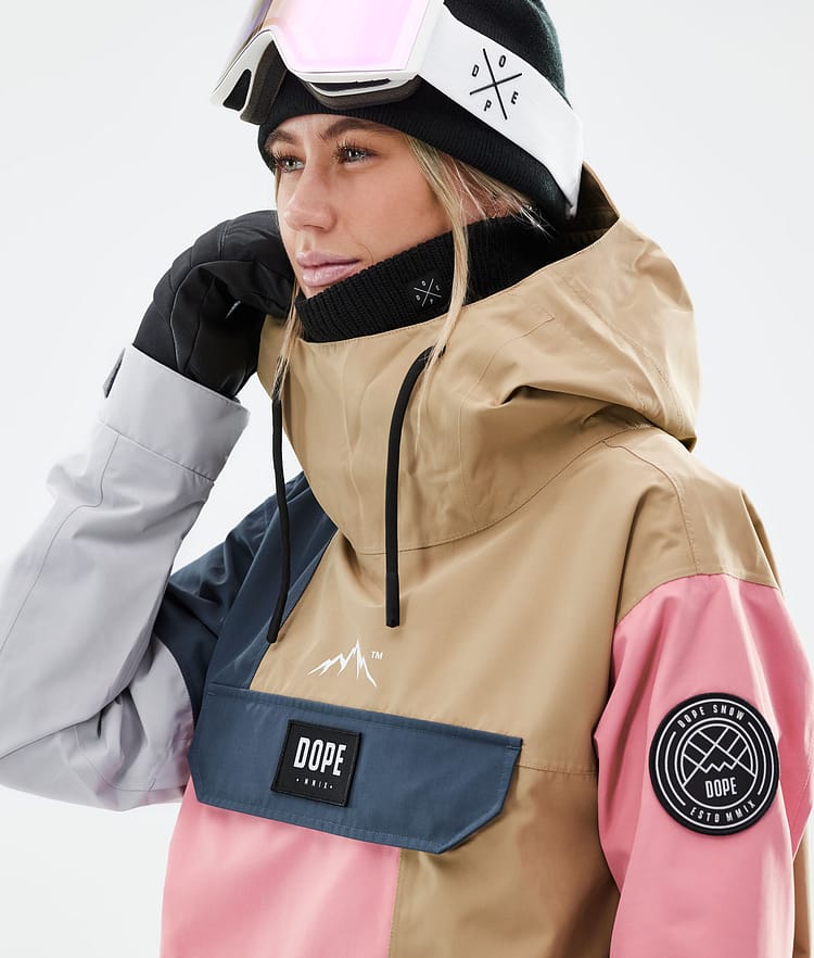 Dope Blizzard LE W Snowboardjakke Dame Limited Edition Patchwork Khaki, Billede 2 af 10