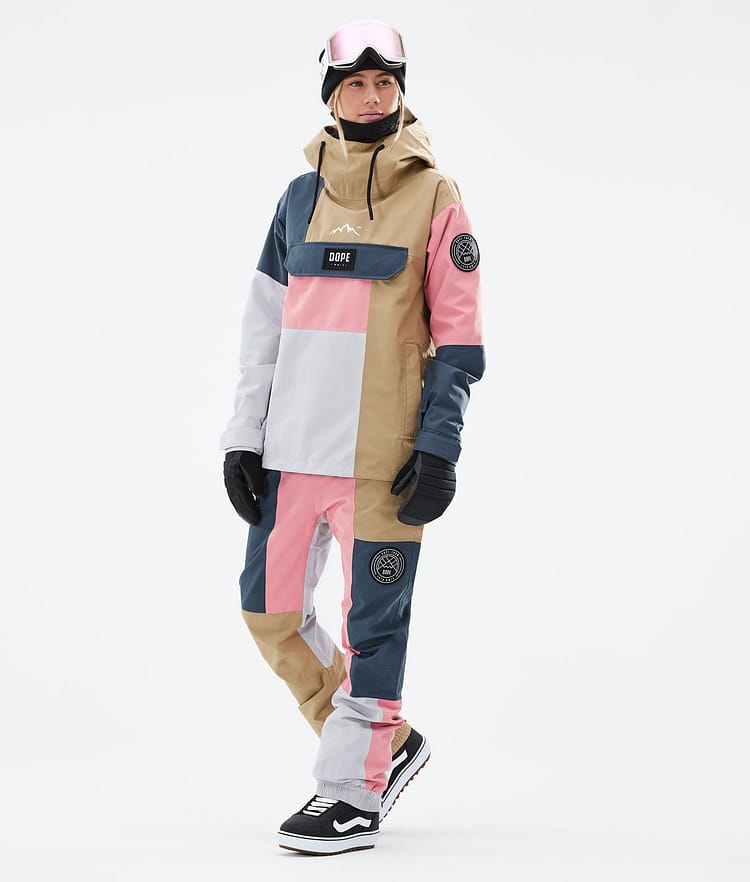 Dope Blizzard LE W Snowboardjakke Dame Limited Edition Patchwork Khaki, Billede 4 af 10