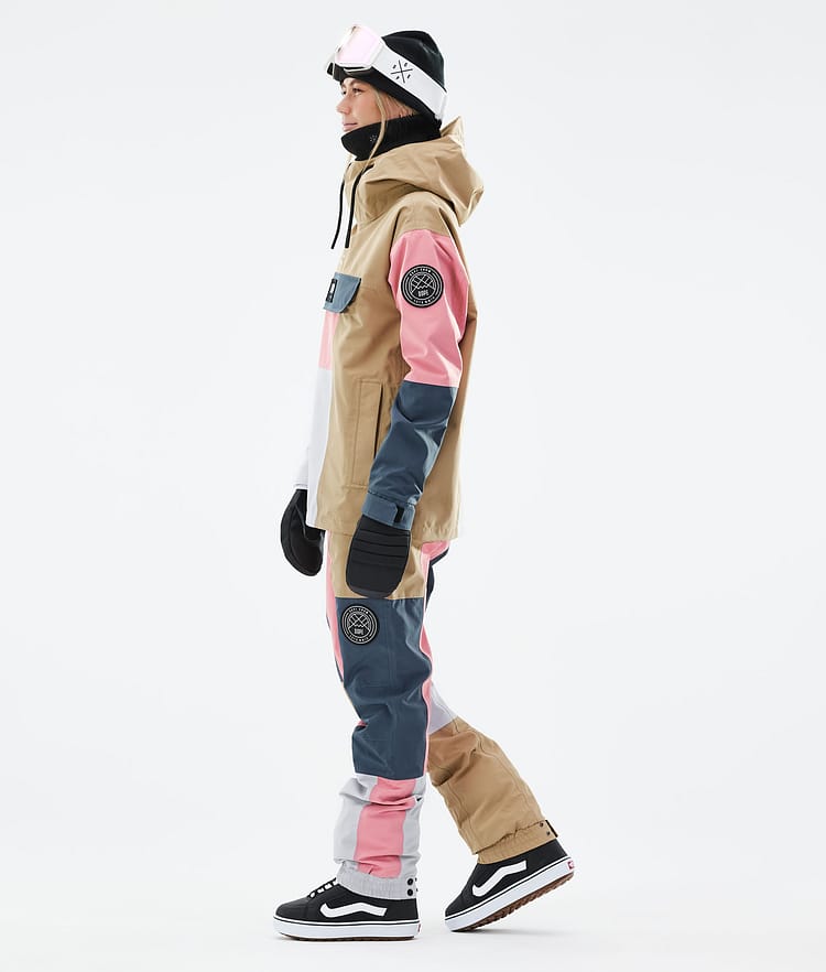 Dope Blizzard LE W Snowboardjakke Dame Limited Edition Patchwork Khaki, Billede 5 af 10