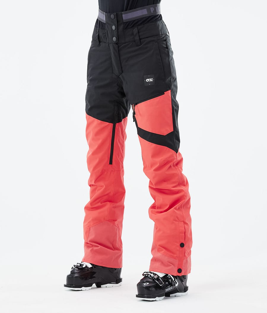 Picture Seen Ski Pants Hot Coral/Black