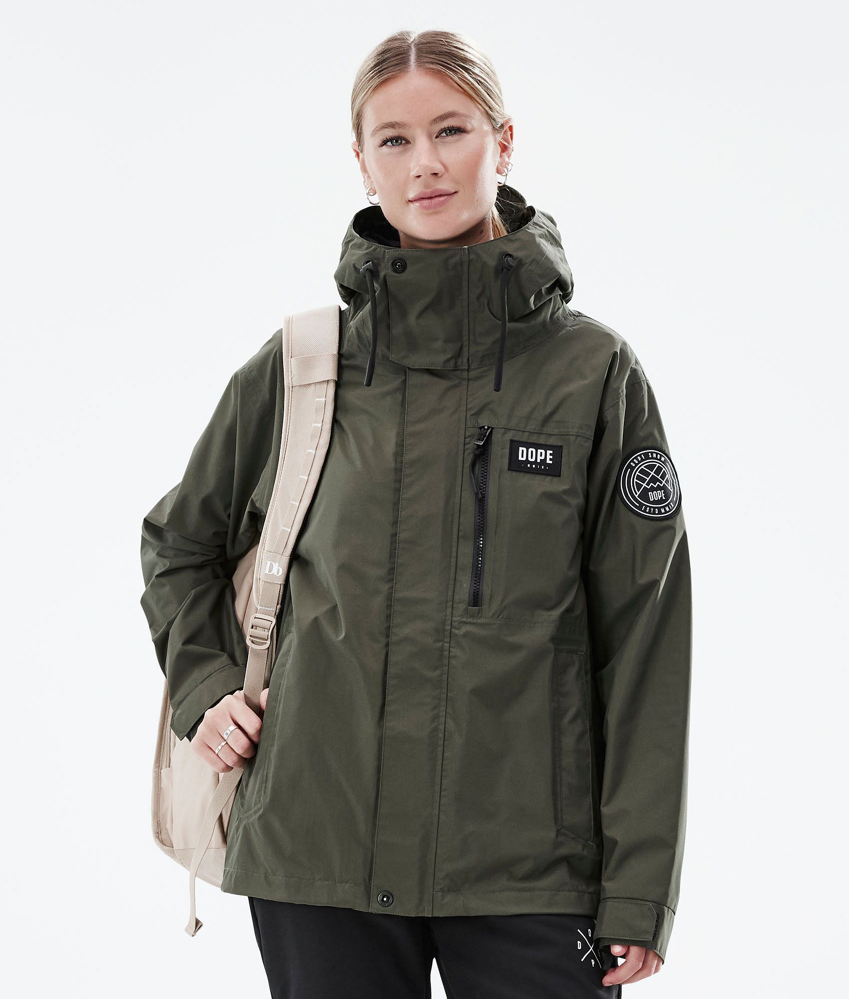Dope Blizzard Light W Full Zip Outdoor Jacket Women Olive Green Ridestore