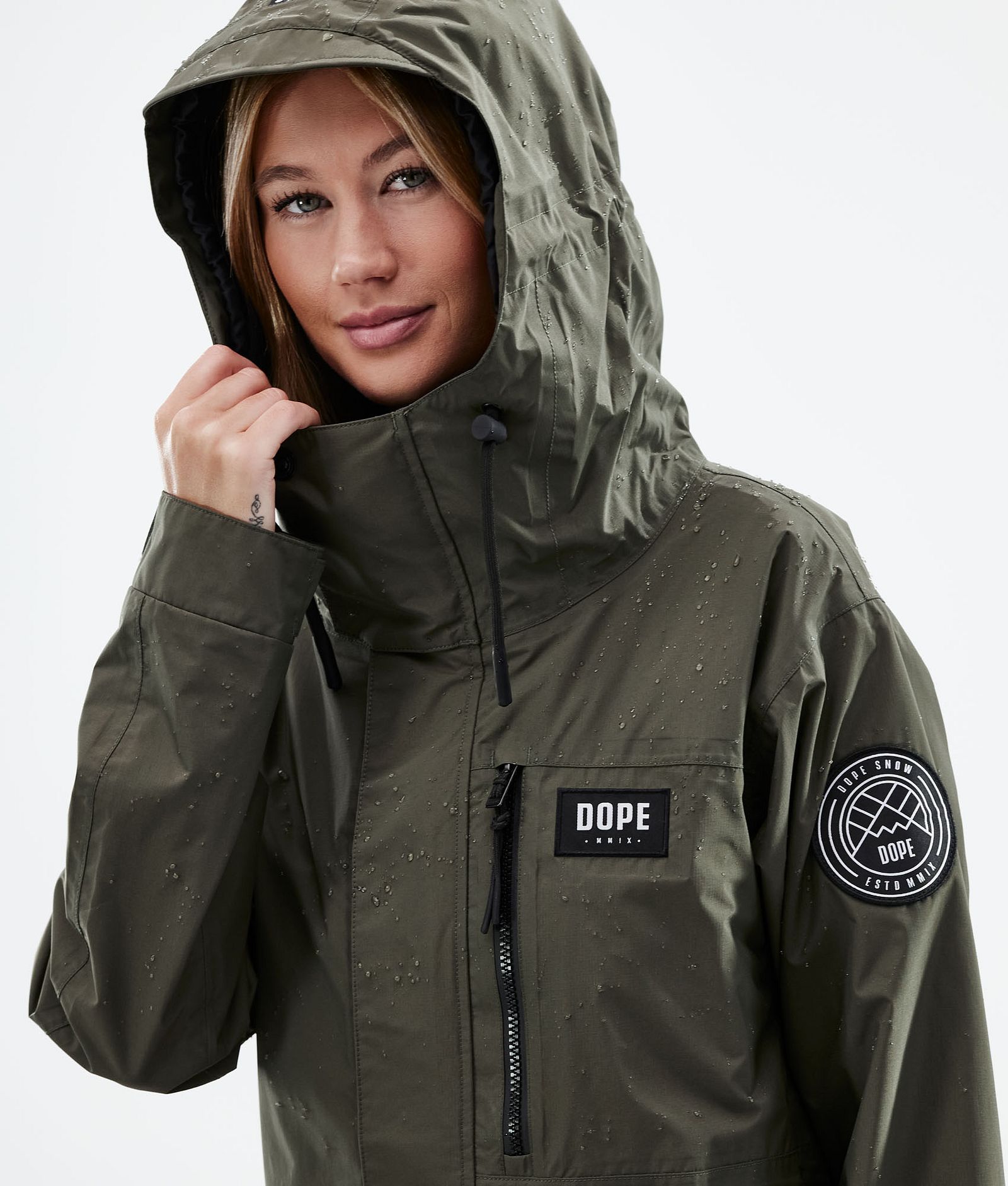 Dope Blizzard Light W Full Zip Veste Randonnée Femme Olive Green, Image 5 sur 10