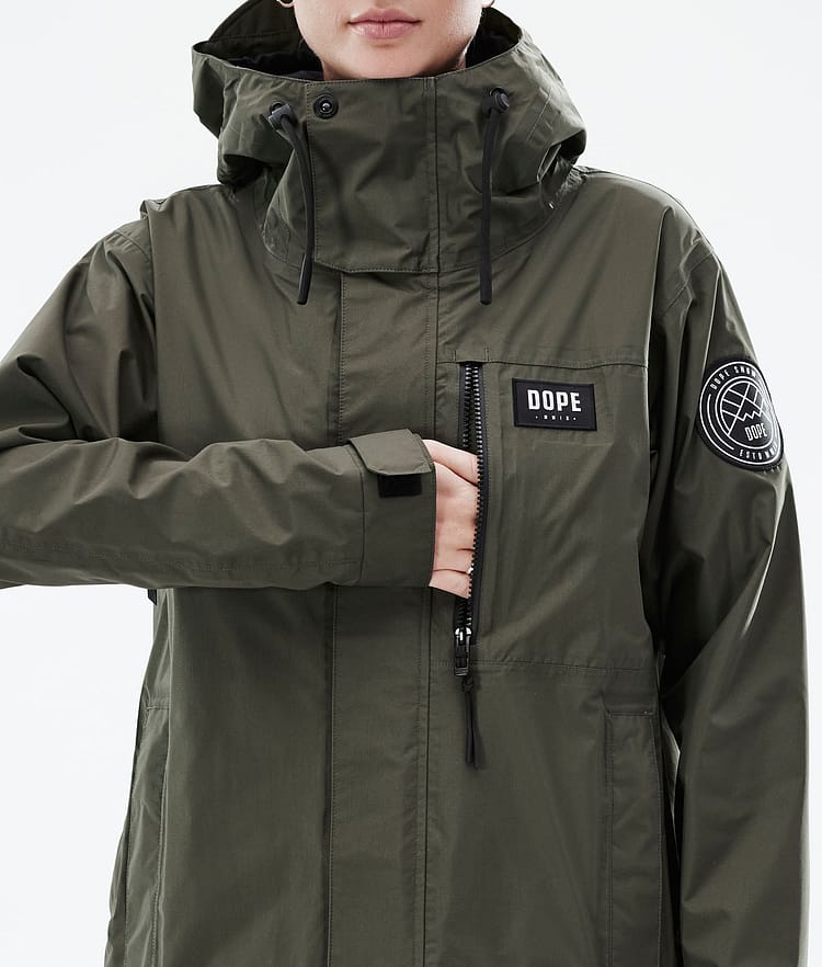 Dope Blizzard Light W Full Zip Veste Randonnée Femme Olive Green, Image 9 sur 10