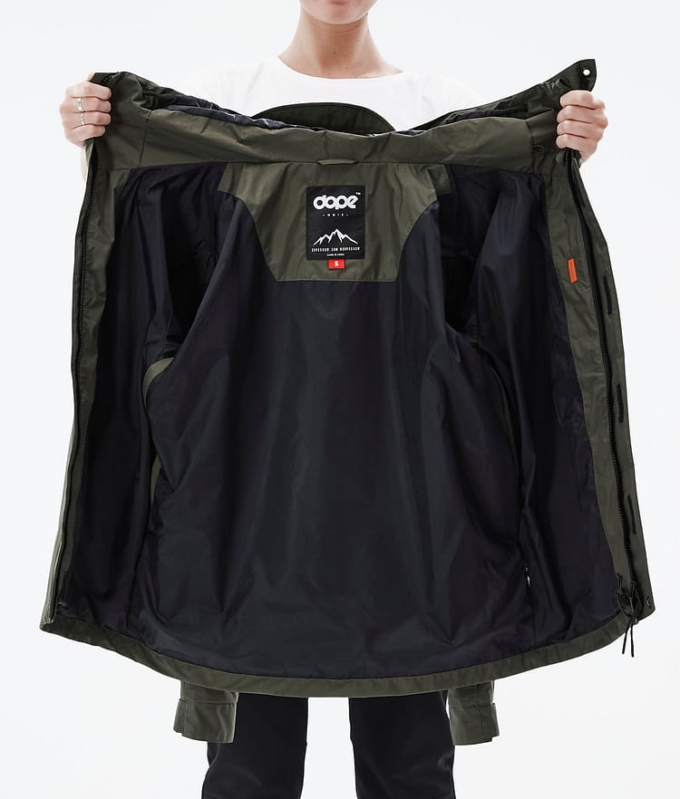 Dope Blizzard Light W Full Zip Veste Randonnée Femme Olive Green, Image 10 sur 10