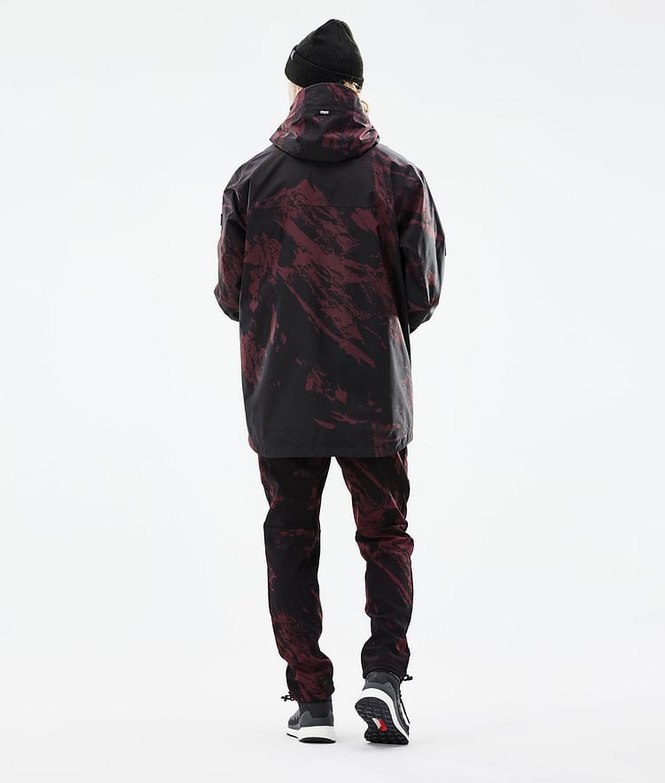 Dope Nomad Pantaloni Outdoor Uomo Paint Burgundy