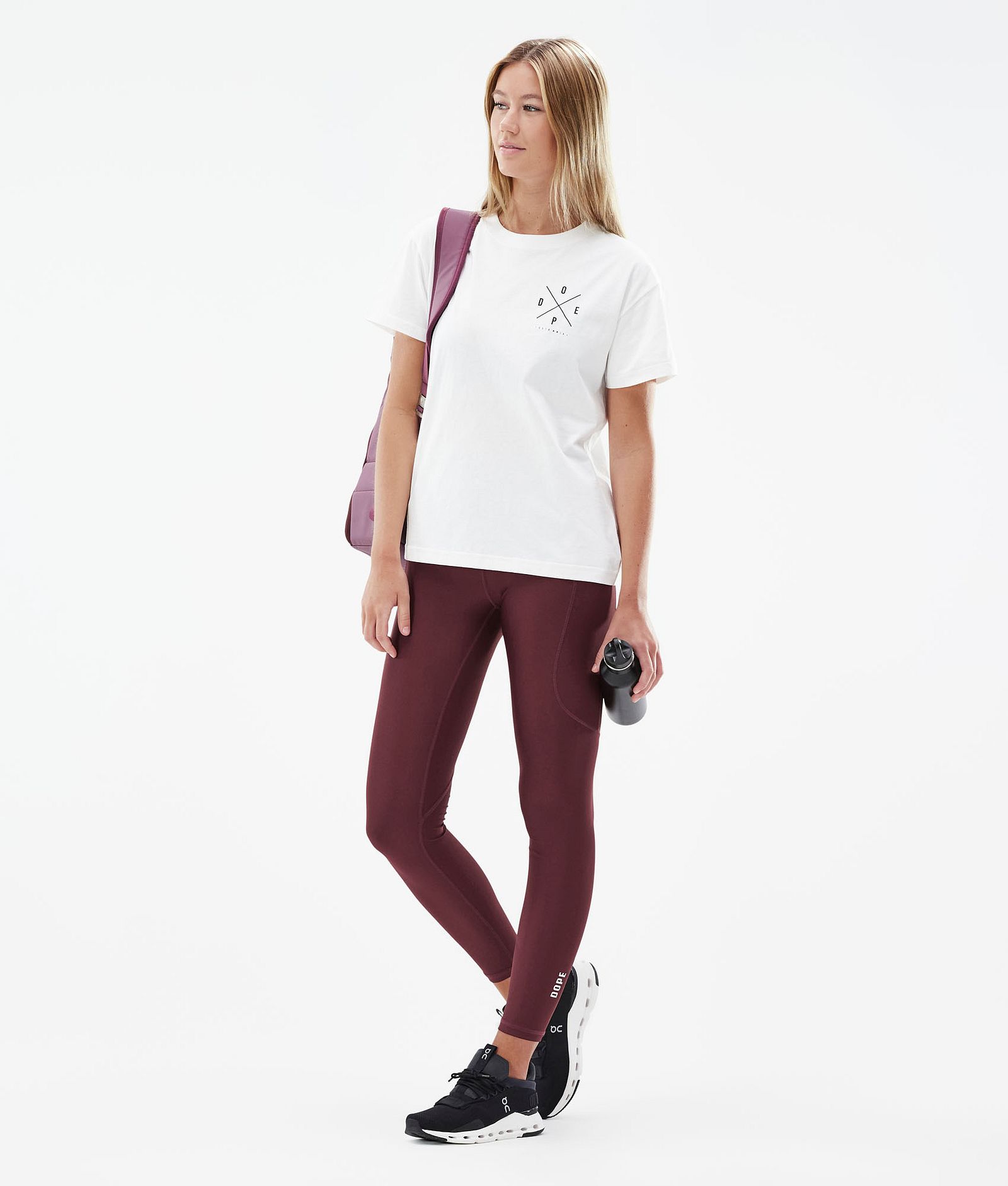 Dope Lofty Tech Leggings Women Burgundy, Image 3 of 8