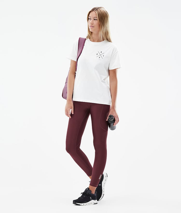 Dope Lofty Tech Leggings Women Burgundy