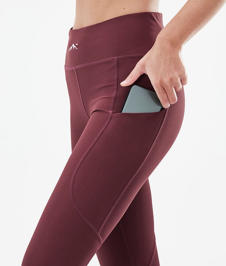 Dope Lofty Tech Leggings Dames Burgundy, Afbeelding 5 van 8