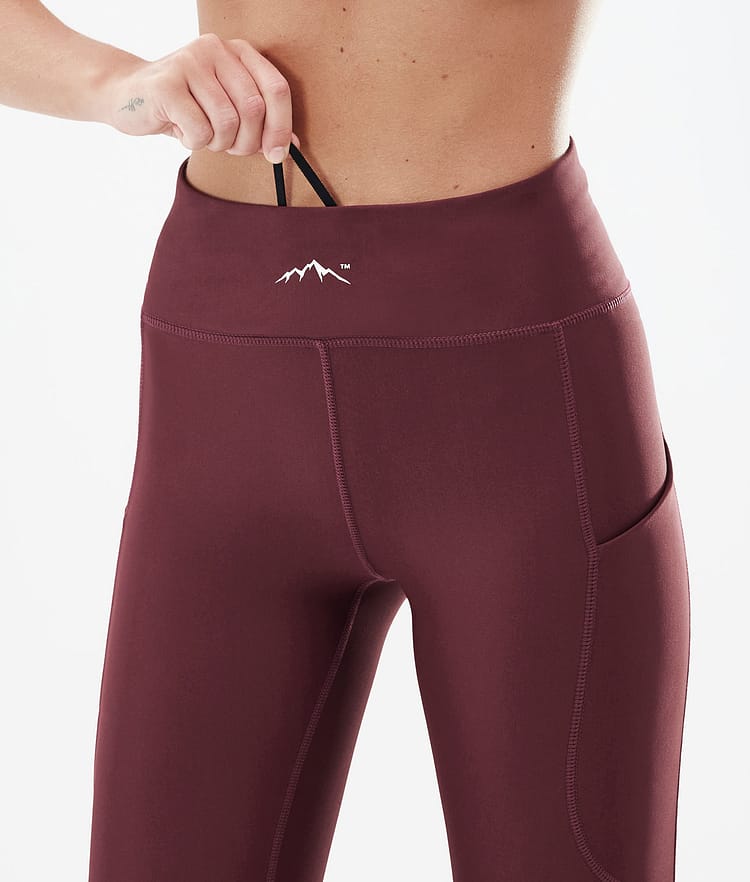 Dope Lofty Tech Legginsy Kobiety Burgundy