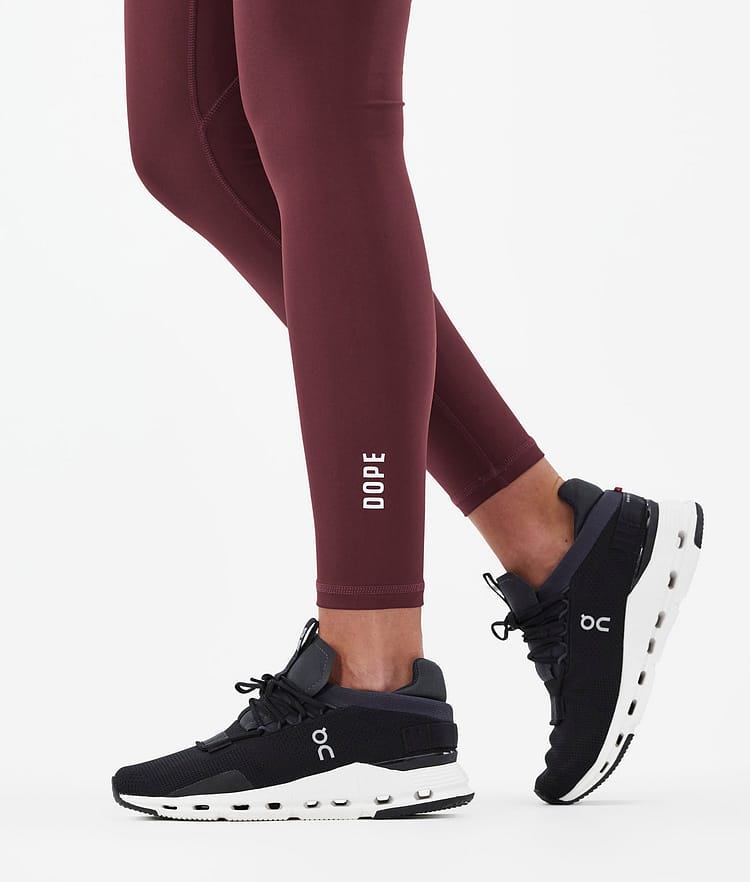 Dope Lofty Tech Leggings Dames Burgundy, Afbeelding 8 van 8