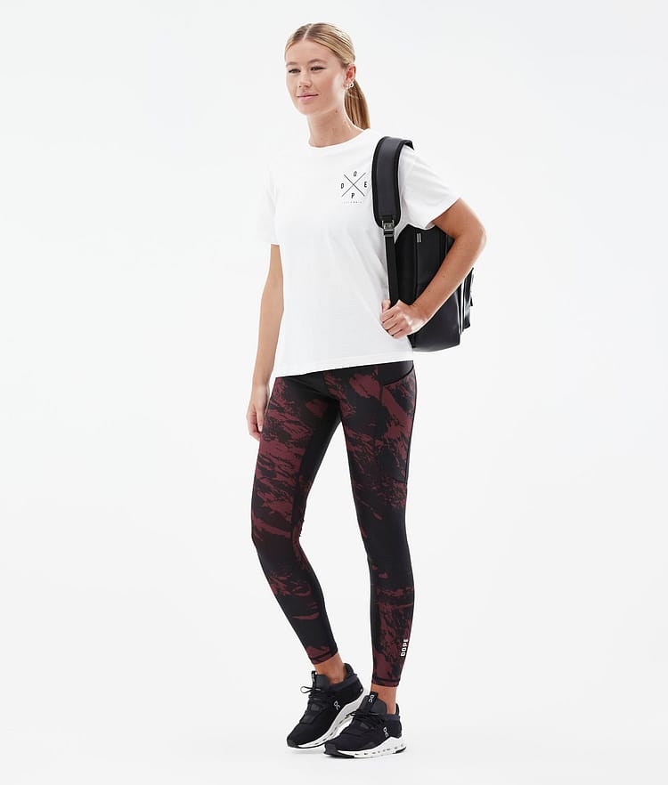Dope Lofty Tech Leggings Dame Paint Burgundy, Billede 3 af 8