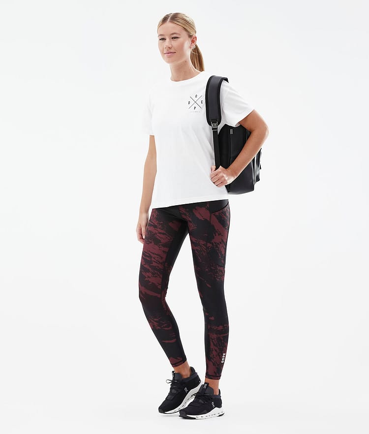 Dope Lofty Tech Leggings Femme Paint Burgundy