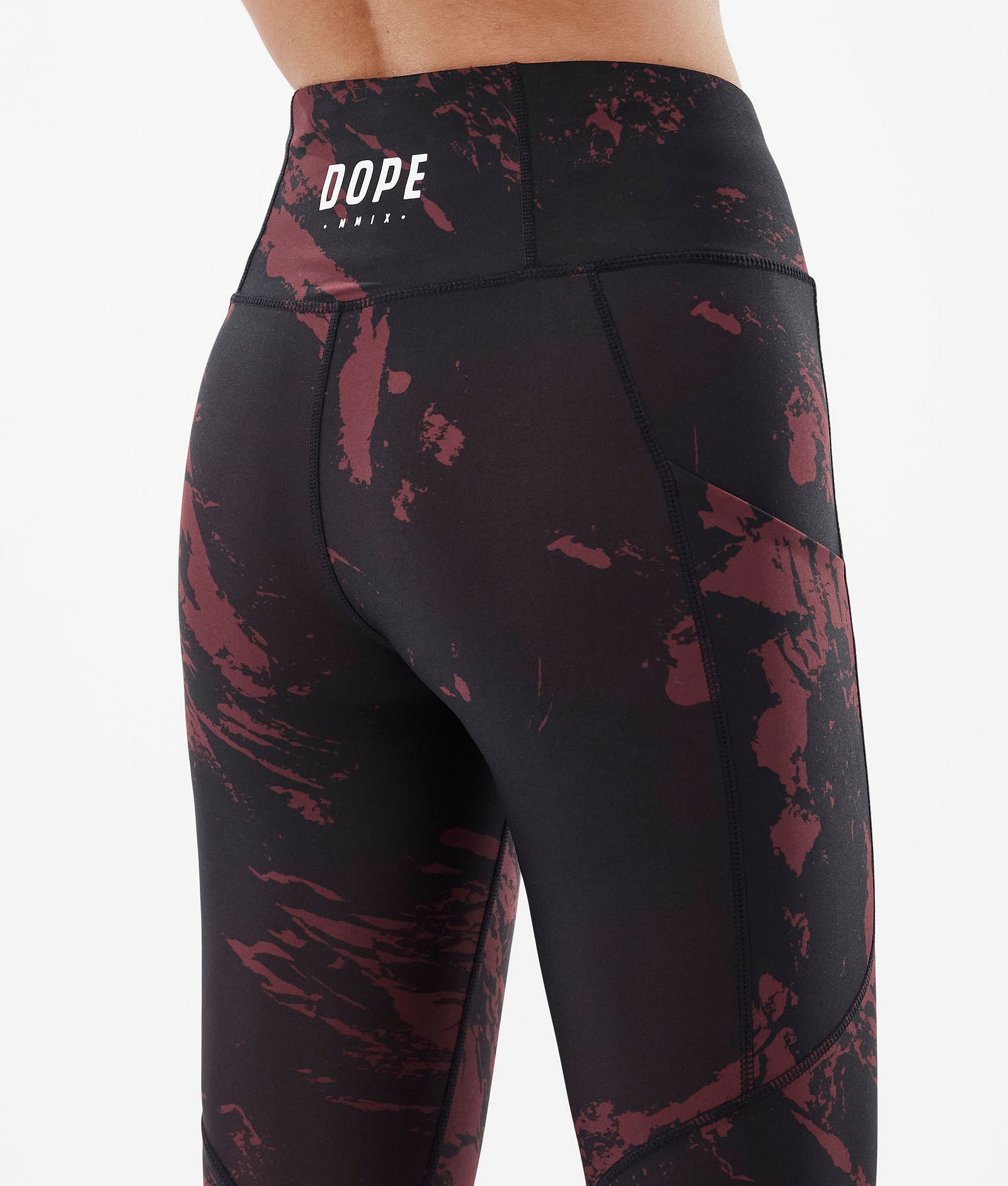 Dope Lofty Tech Leggings Donna Paint Burgundy, Immagine 7 di 8