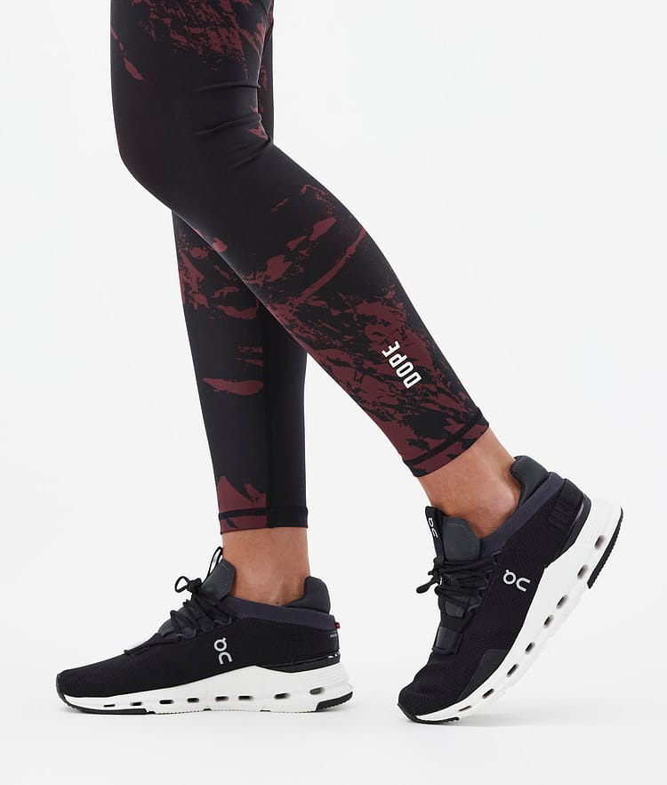 Dope Lofty Tech Leggings Damen Paint Burgundy