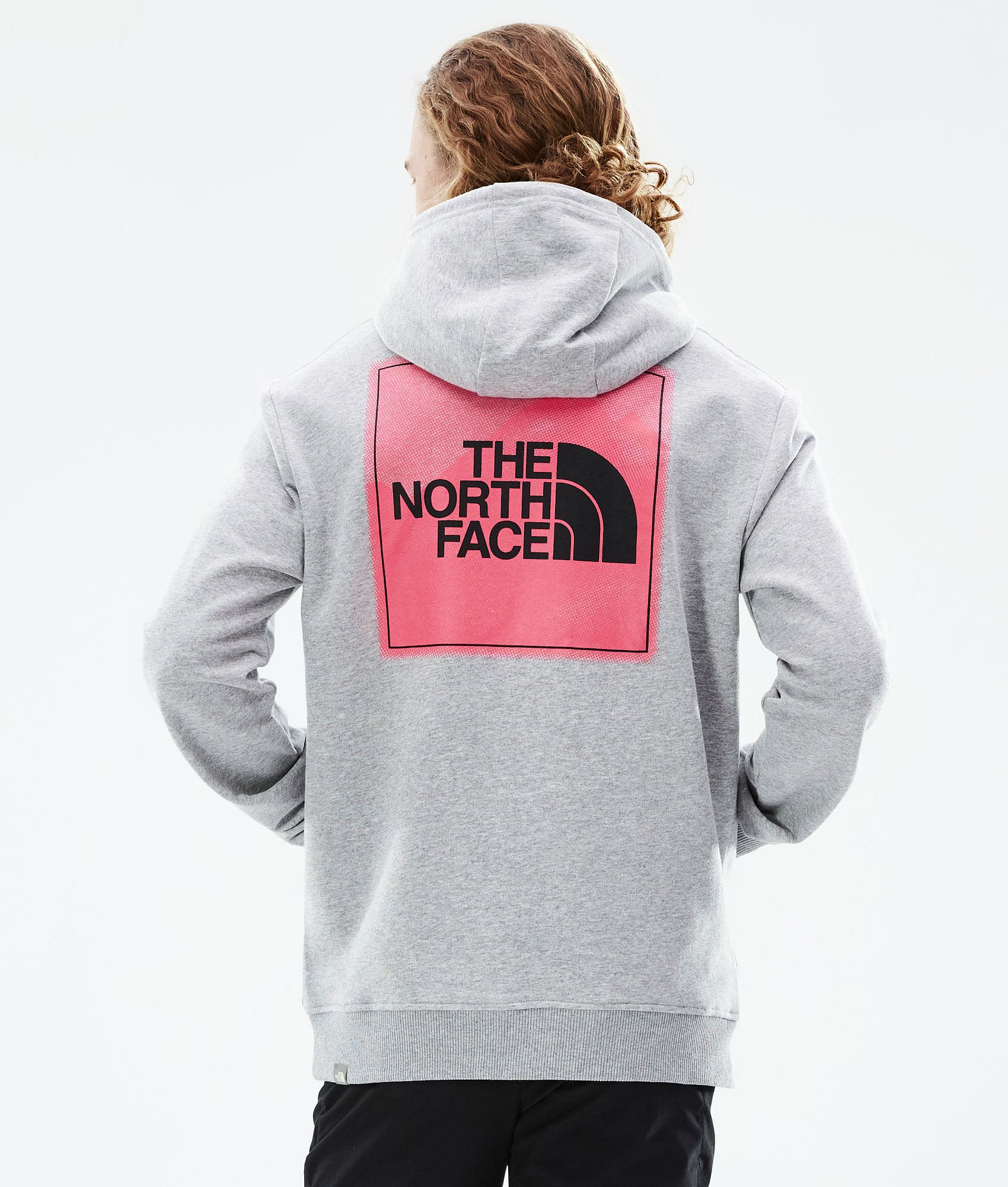 heather grey north face hoodie