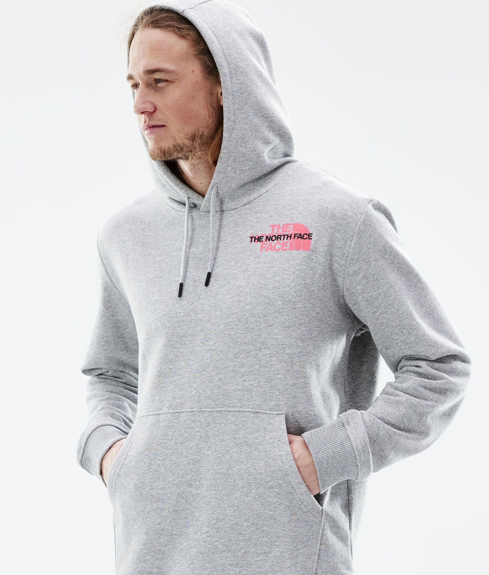 heather grey north face hoodie