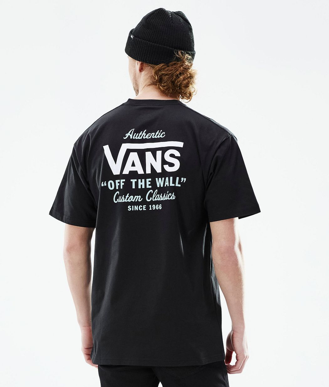 Vans Holder St Classic T-shirt Heren Black/Aquatic/White