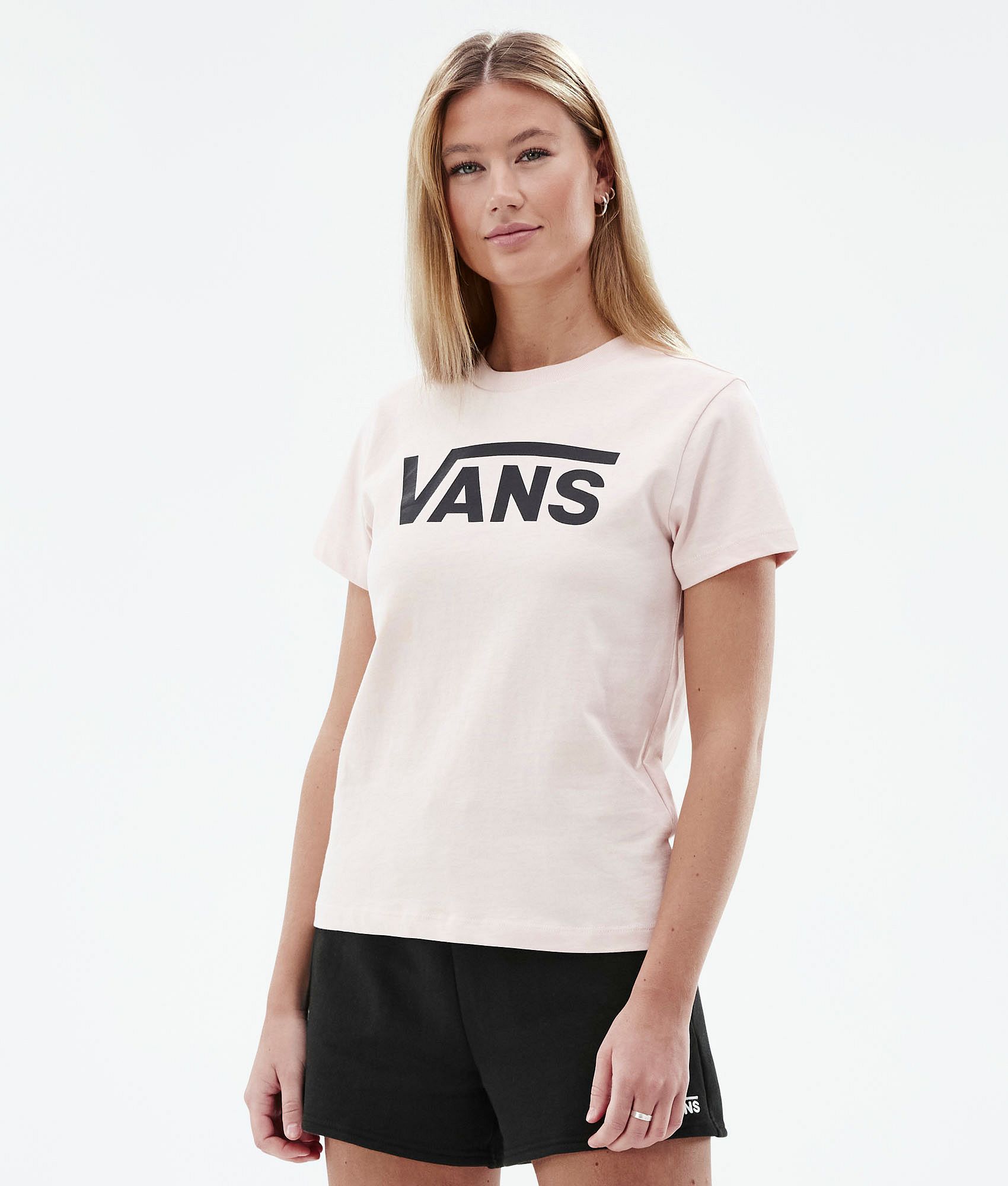 Vans Flying V Crew T-shirt Dames Peach Whip - Perzik | Ridestore.com