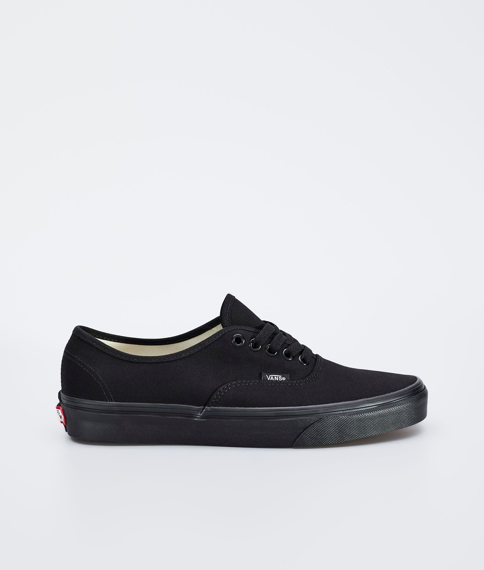 vans authentic black sole