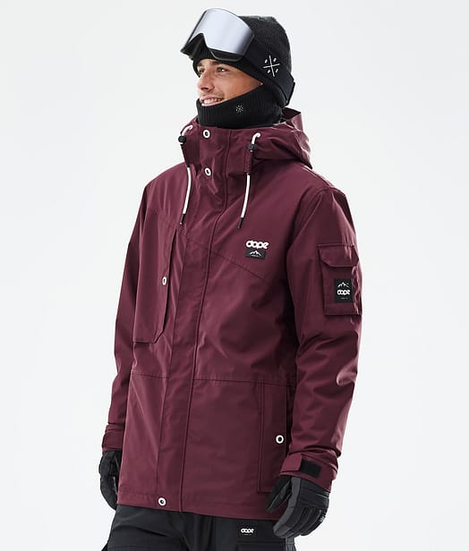 Dope Adept Ski Jacket Men Burgundy