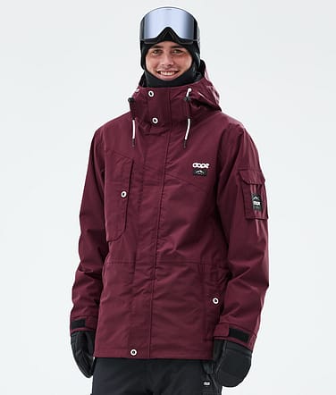 Dope Adept Snowboard Jacket Men Burgundy Renewed