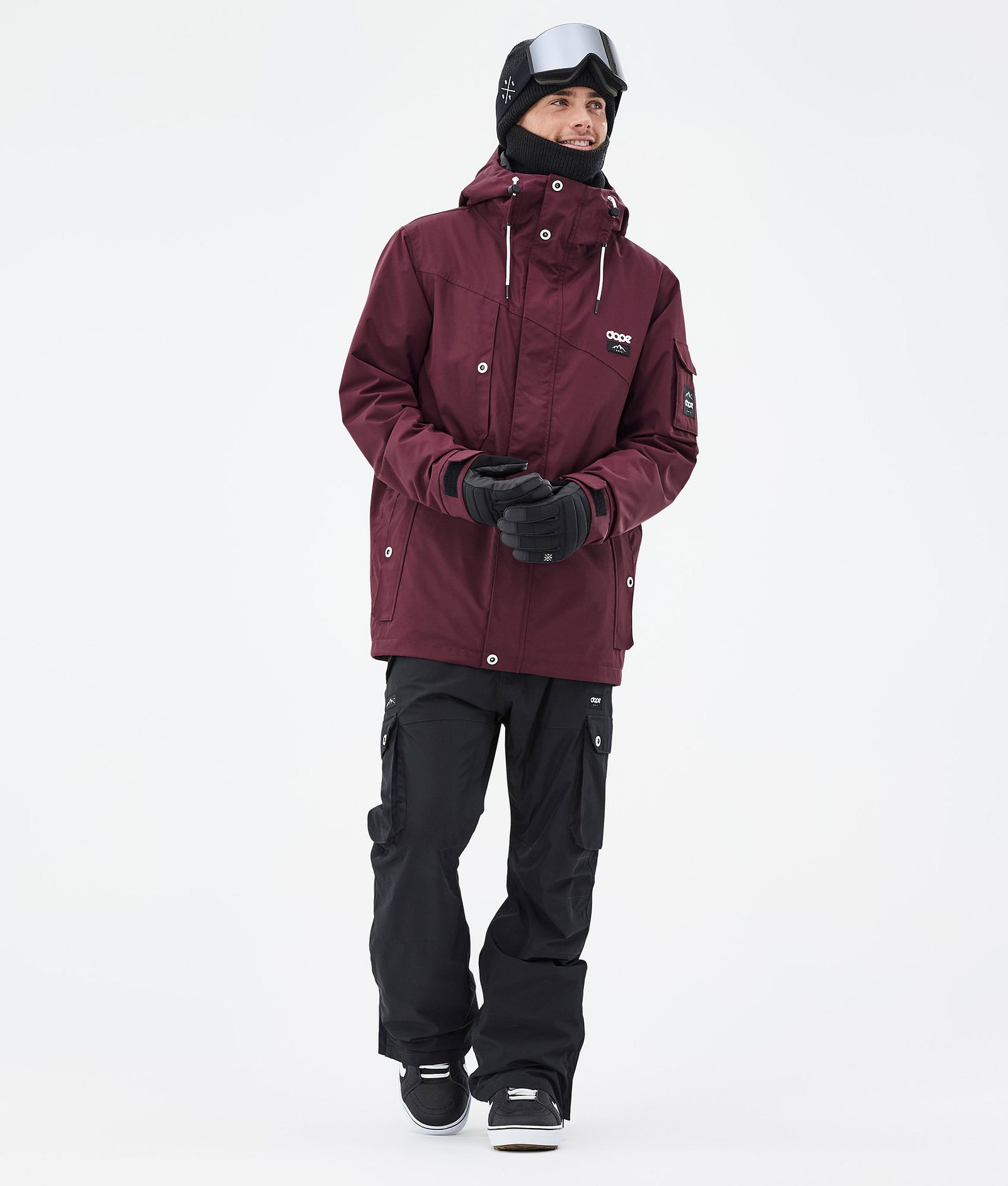 Dope Adept Snowboardjakke Herre Burgundy Renewed, Billede 3 af 10