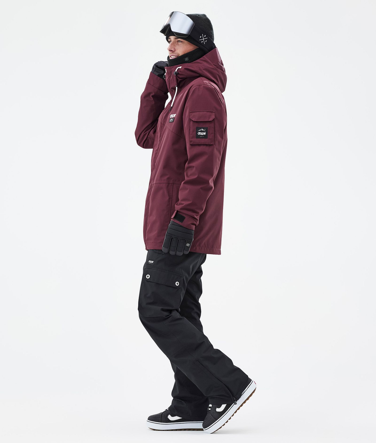 Dope Adept Snowboard Jacket Men Burgundy Renewed, Image 4 of 10