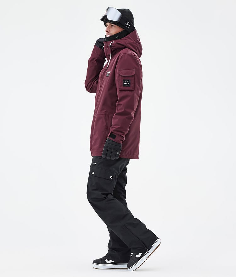 Dope Adept Snowboard Jacket Men Burgundy Renewed