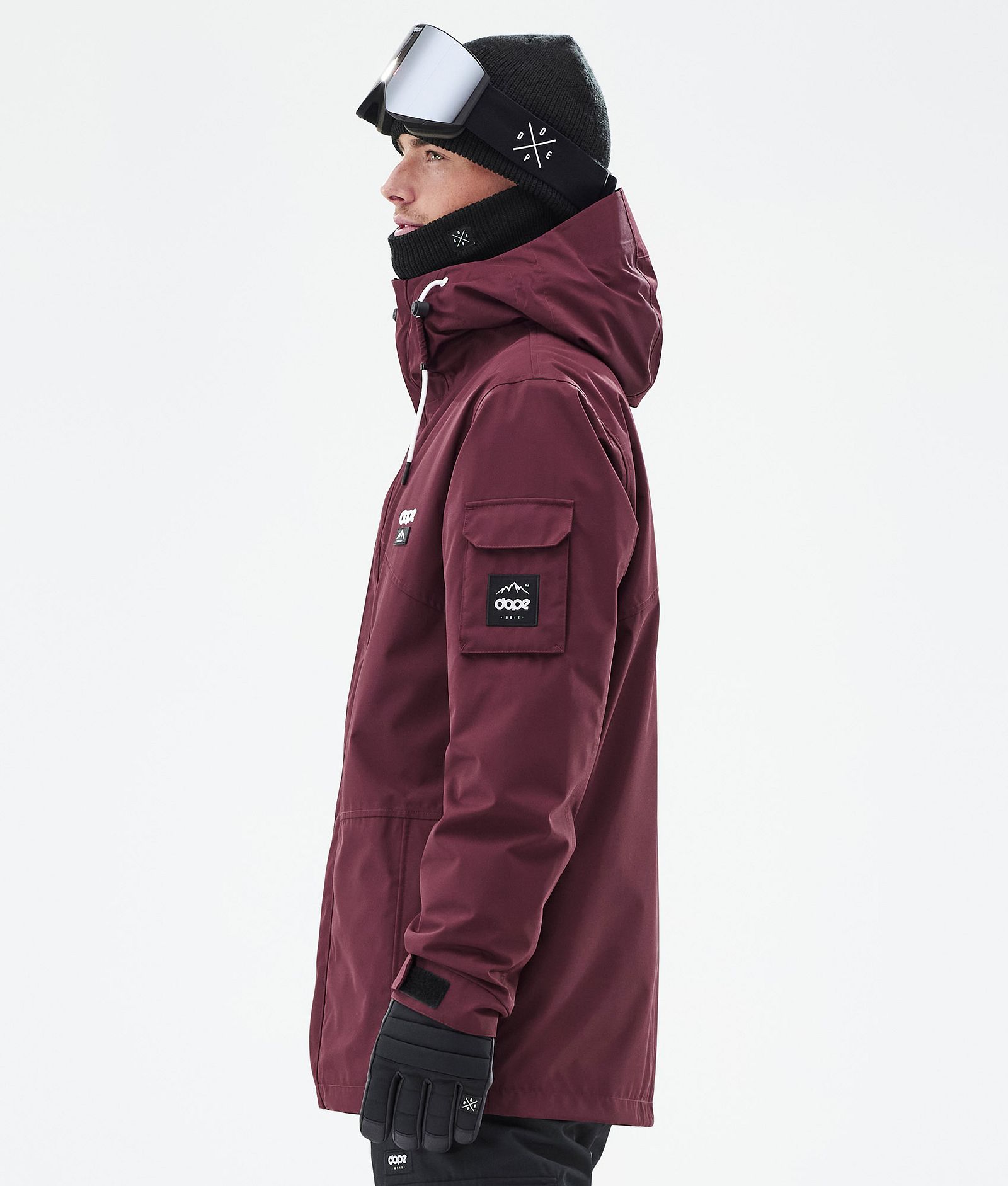 Dope Adept Snowboard Jacket Men Burgundy Renewed, Image 6 of 10