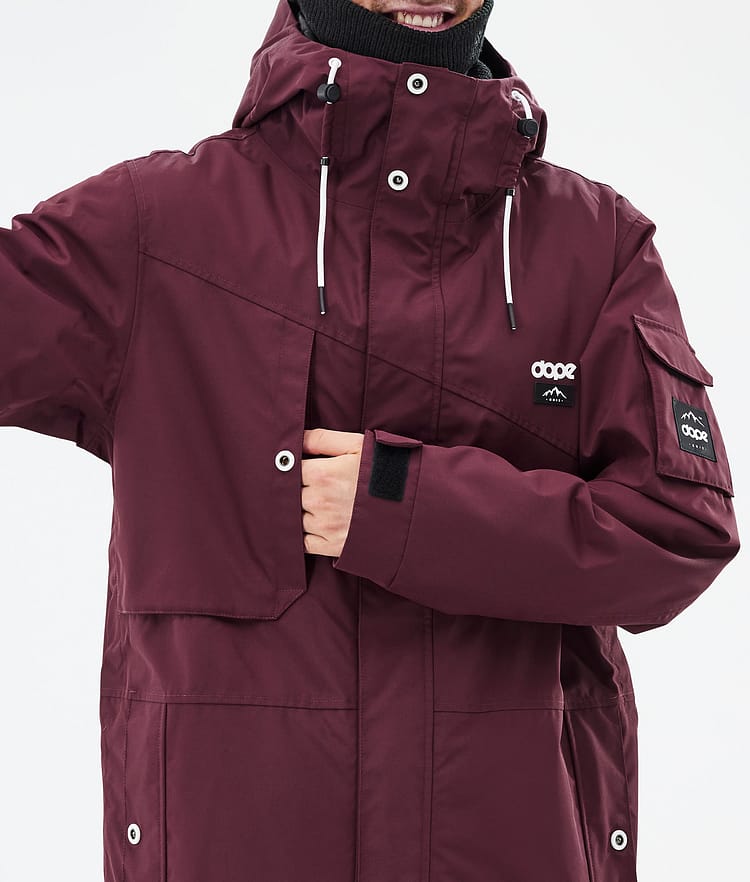 Dope Adept Ski Jacket Men Burgundy