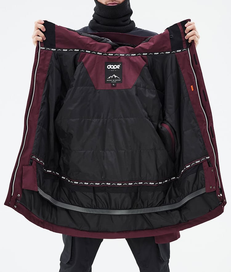 Dope Adept Ski Jacket Men Burgundy