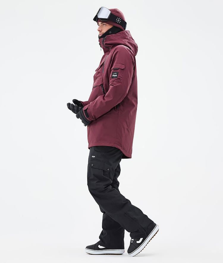 Dope Akin Snowboard Jacket Men Burgundy Renewed, Image 4 of 9