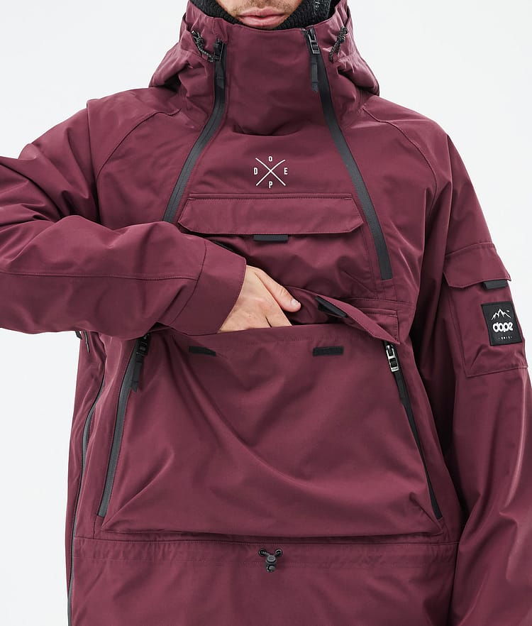 Dope Akin Ski Jacket Men Burgundy