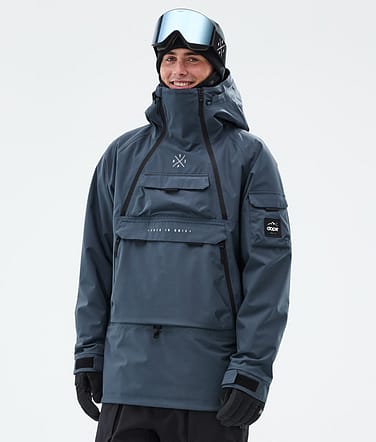 Dope Akin Snowboard Jacket Men Metal Blue Renewed