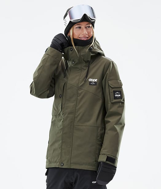 Dope Adept W Skijacke Damen Olive Green/Black