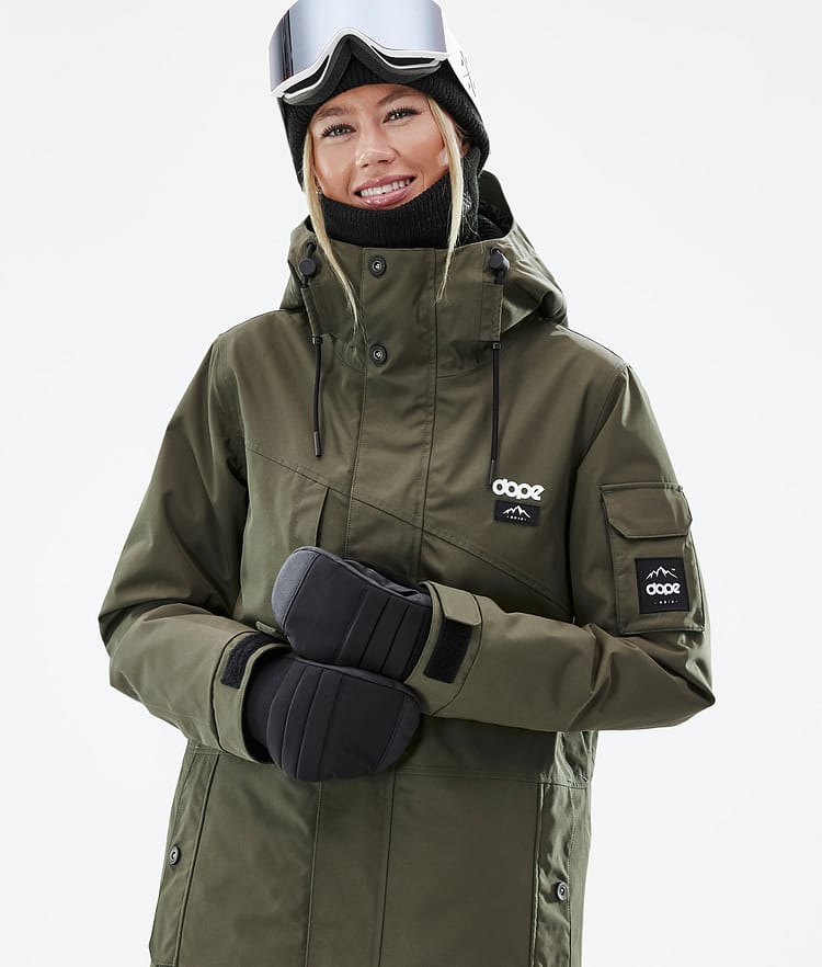 Dope Adept W Veste de Ski Femme Olive Green/Black, Image 2 sur 10