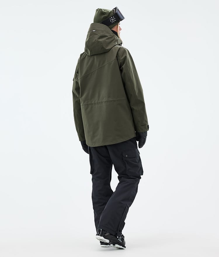 Dope Adept W Lyžařská Bunda Dámské Olive Green, Image 3 of 9