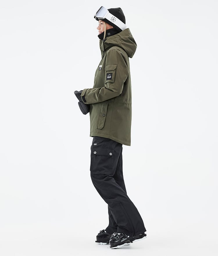 Dope Adept W Veste de Ski Femme Olive Green/Black, Image 4 sur 10