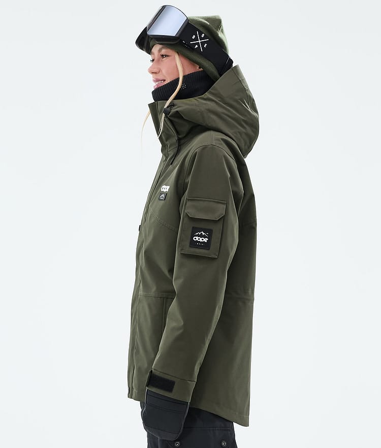 Dope Adept W Lyžařská Bunda Dámské Olive Green, Image 5 of 9