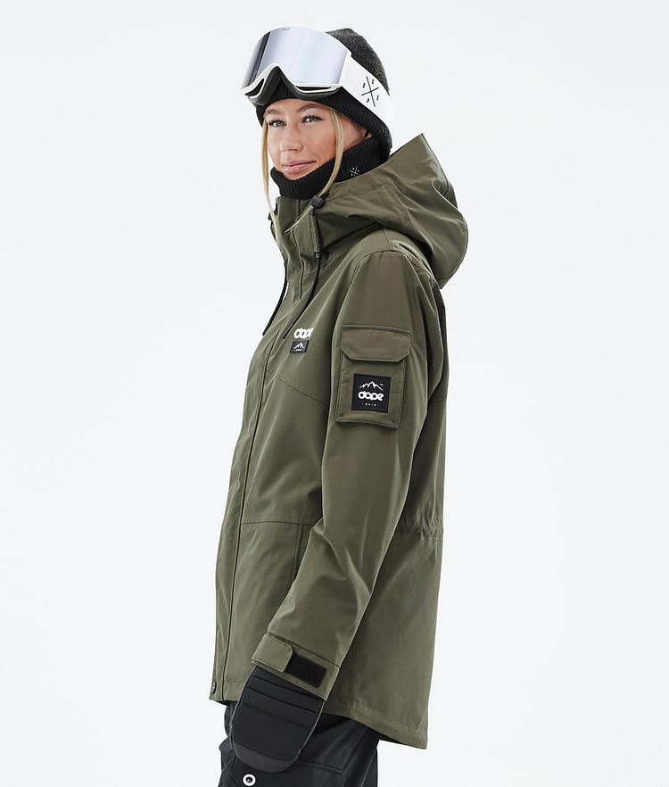 Dope Adept W Veste de Ski Femme Olive Green/Black