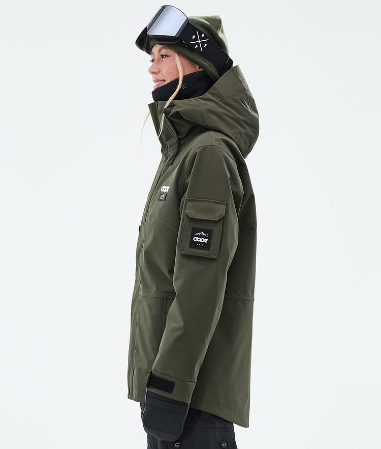 Dope Adept W Giacca Snowboard Donna Olive Green, Immagine 6 di 10