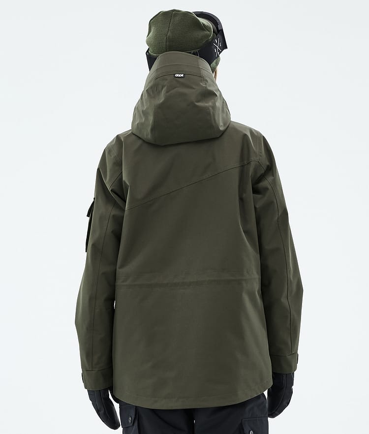 Dope Adept W Lyžařská Bunda Dámské Olive Green, Image 6 of 9