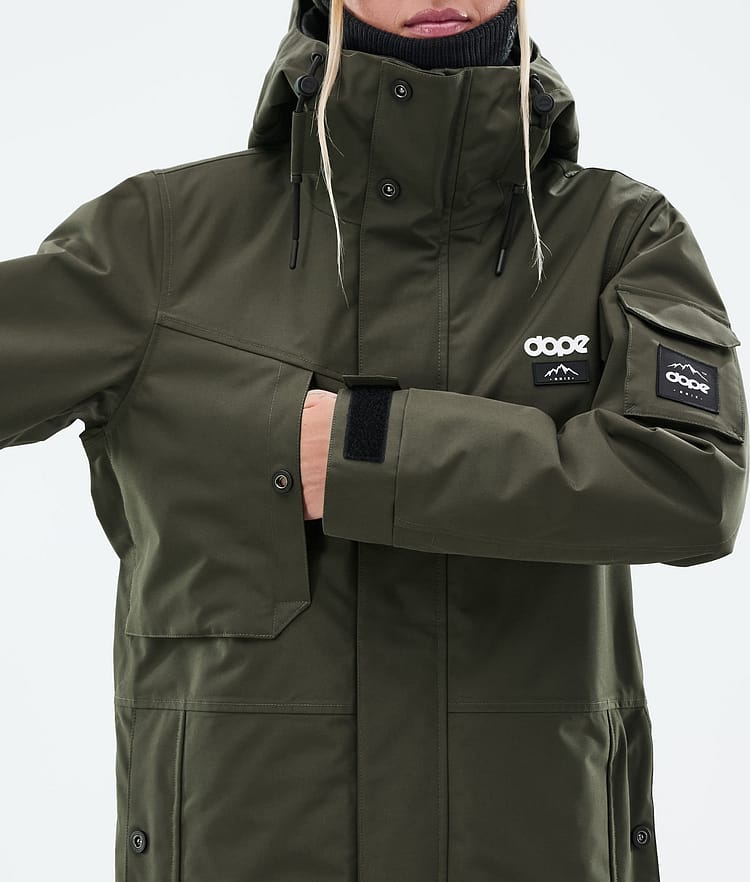 Dope Adept W Giacca Snowboard Donna Olive Green, Immagine 9 di 10