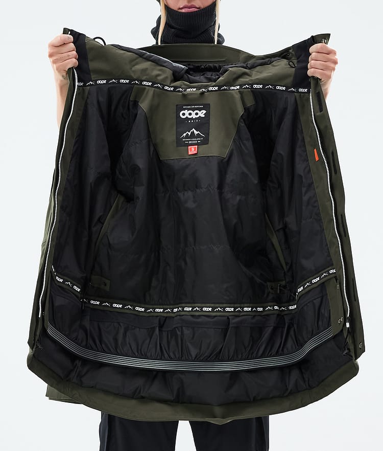 Dope Adept W Giacca Snowboard Donna Olive Green, Immagine 10 di 10