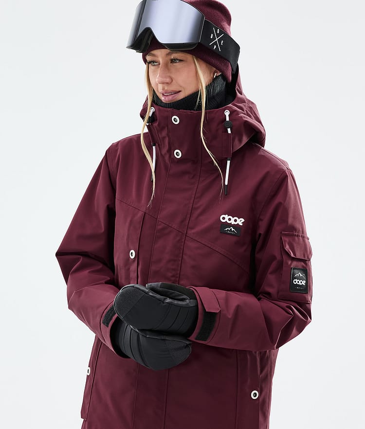 Dope Adept W Snowboard Jacket Women Burgundy Renewed, Image 2 of 10