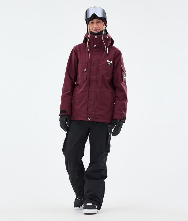 Dope Adept W Snowboard Jacket Women Burgundy Renewed, Image 3 of 10