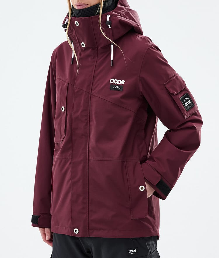 Dope Adept W Snowboard Jacket Women Burgundy Renewed, Image 8 of 10