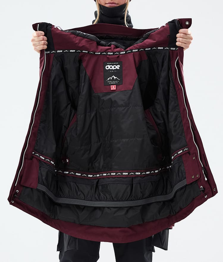 Dope Adept W Snowboard Jacket Women Burgundy Renewed, Image 10 of 10