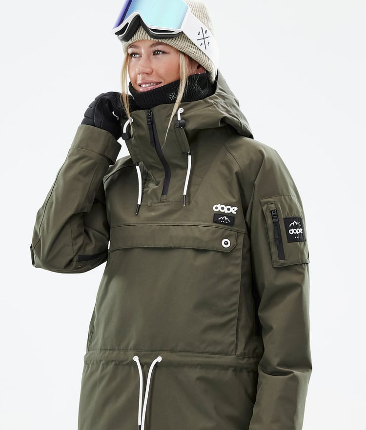 Dope Annok W Snowboard jas Dames Olive Green, Afbeelding 2 van 9